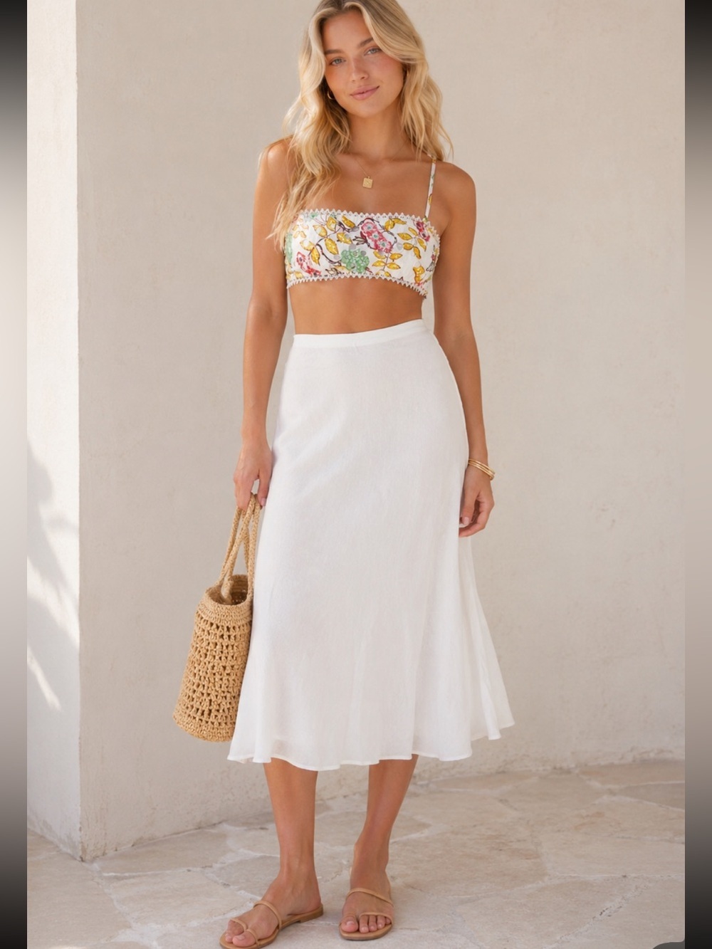 Hemant & Nandita Cotton Preet Bandeau Top Size XS 39049 - Picture 2 of 11